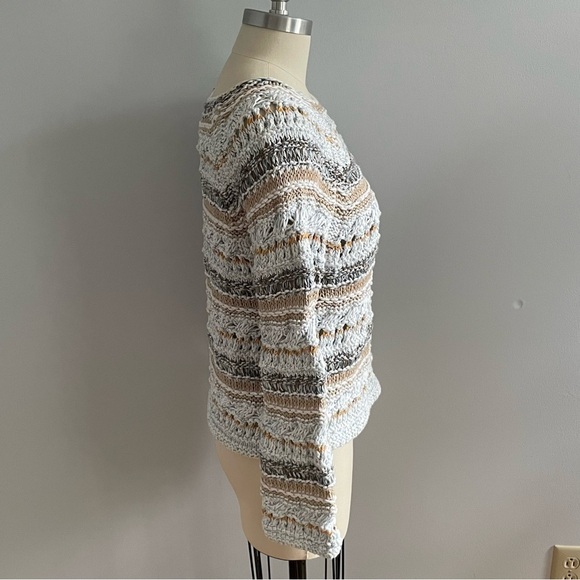 Lou & Grey Chunky Boho Loose Knit Pullover Sweater- Multicolored- Size Small - Picture 2 of 7